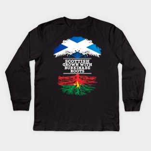 Scottish Grown With Burkinabe Roots - Gift for Burkinabe With Roots From Burkina Faso Kids Long Sleeve T-Shirt